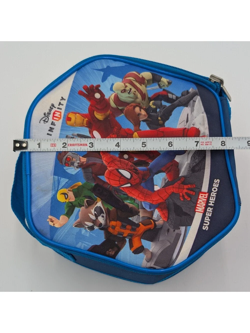 Disney Infinity 2.0 Marvel Tech Zone Hexagonal Blue Storage Bag